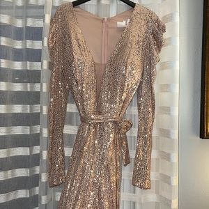 Rose gold prom dress